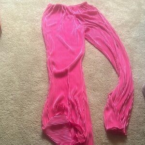 Vibrant Pink Pleated Pants